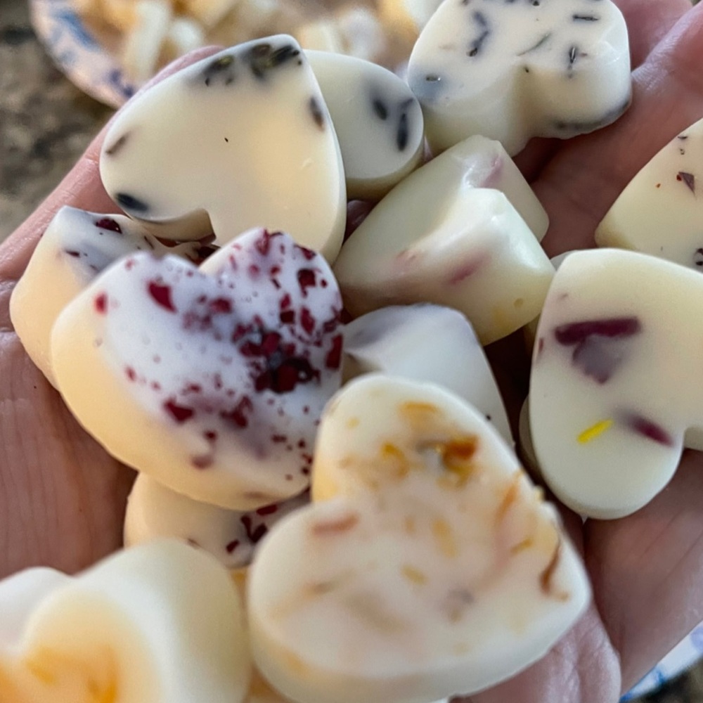Soy wax melts - Set of 3. Handcrafted heart shaped melts. Choose 3 scents
